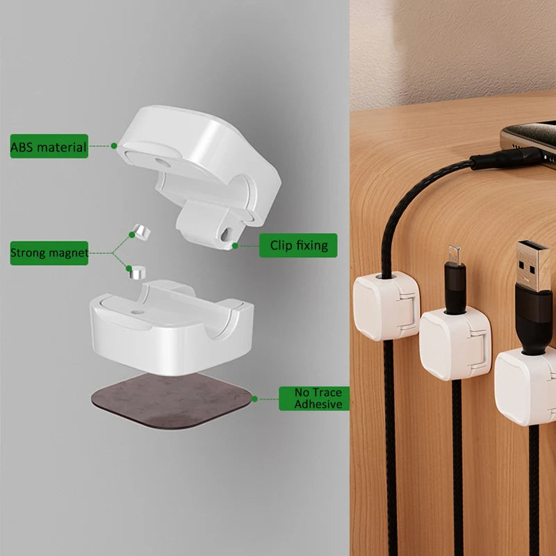 Clips Magnéticos para Cables (6 uds)