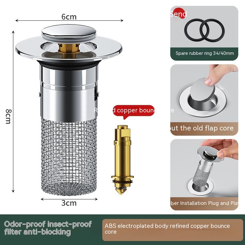 Tapón de Lavabo con Atrapapelos